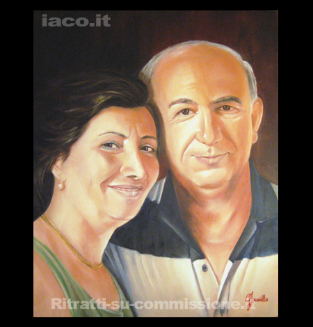 REGALO AI MIEI GENITORI (Ritratto ad olio su commissione da foto)